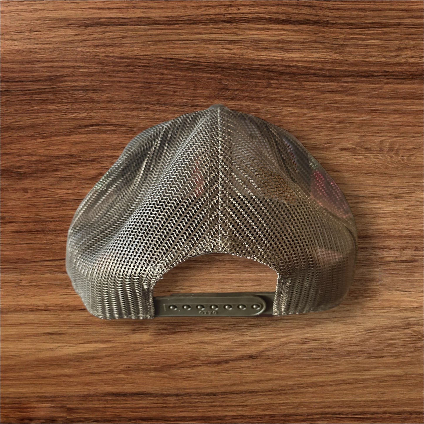 Camo Hat w/ Orange Embroidery Flat Brim