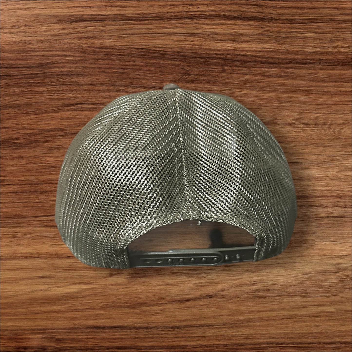 Camo Hat w/ White Embroidery Flat Brim