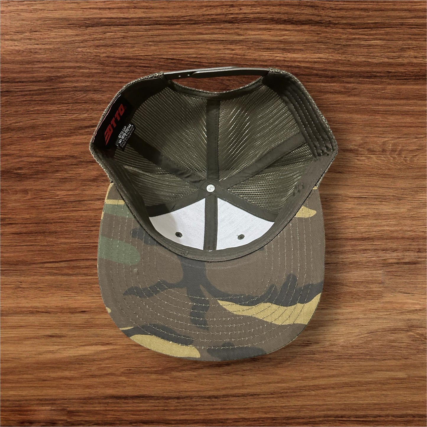Camo Hat w/ White Embroidery