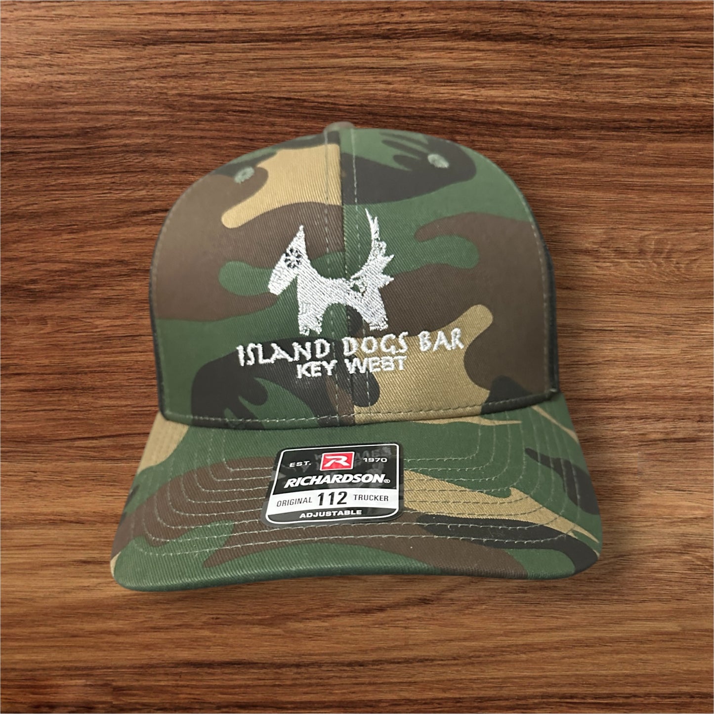 Camo Hat w/ White Embroidery