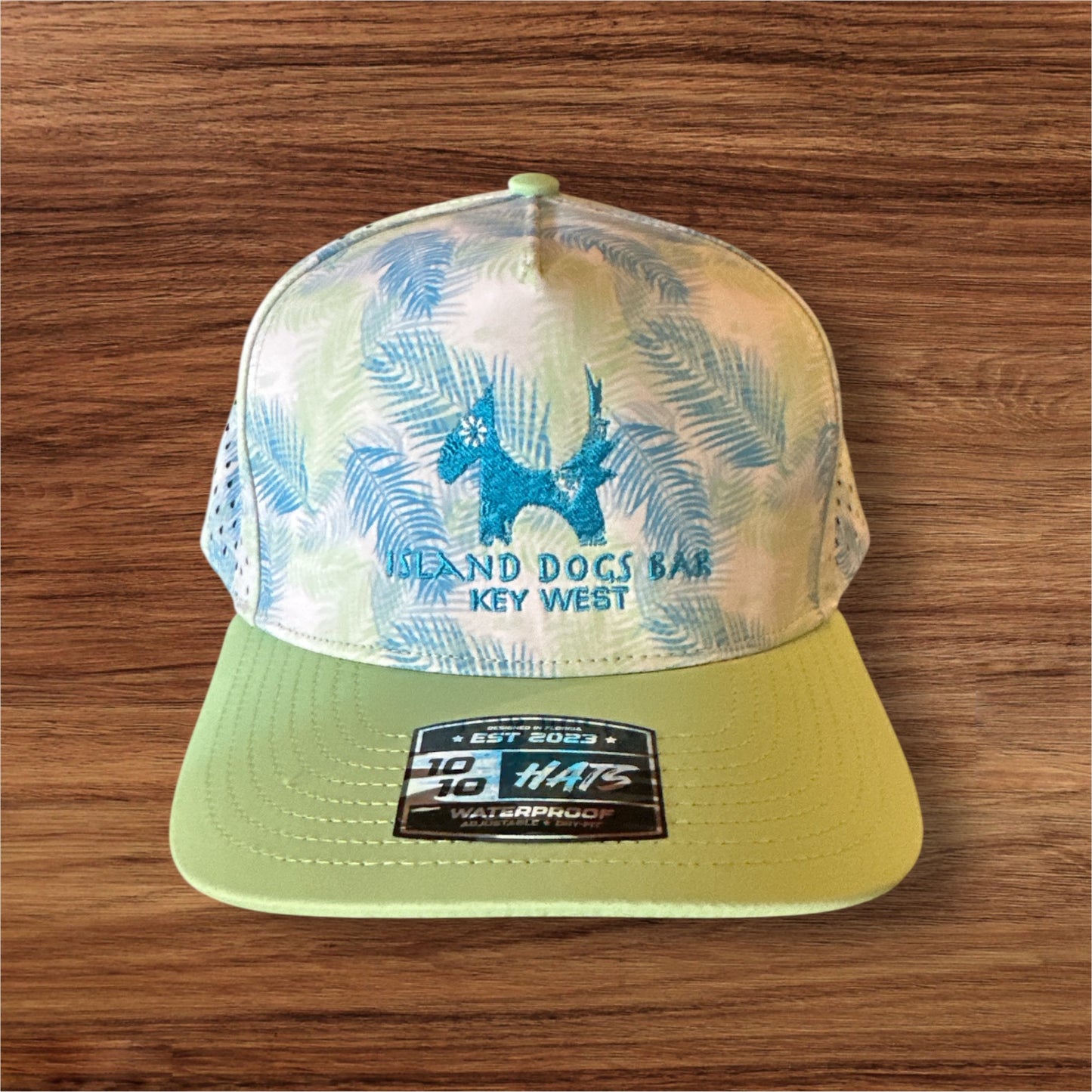 Blue/Green Palm Hat w/ Snap Back